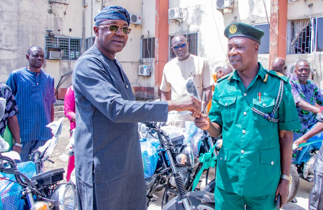 ODSG HANDS OVER MOTORCYCLES TO FOREST GUARDS