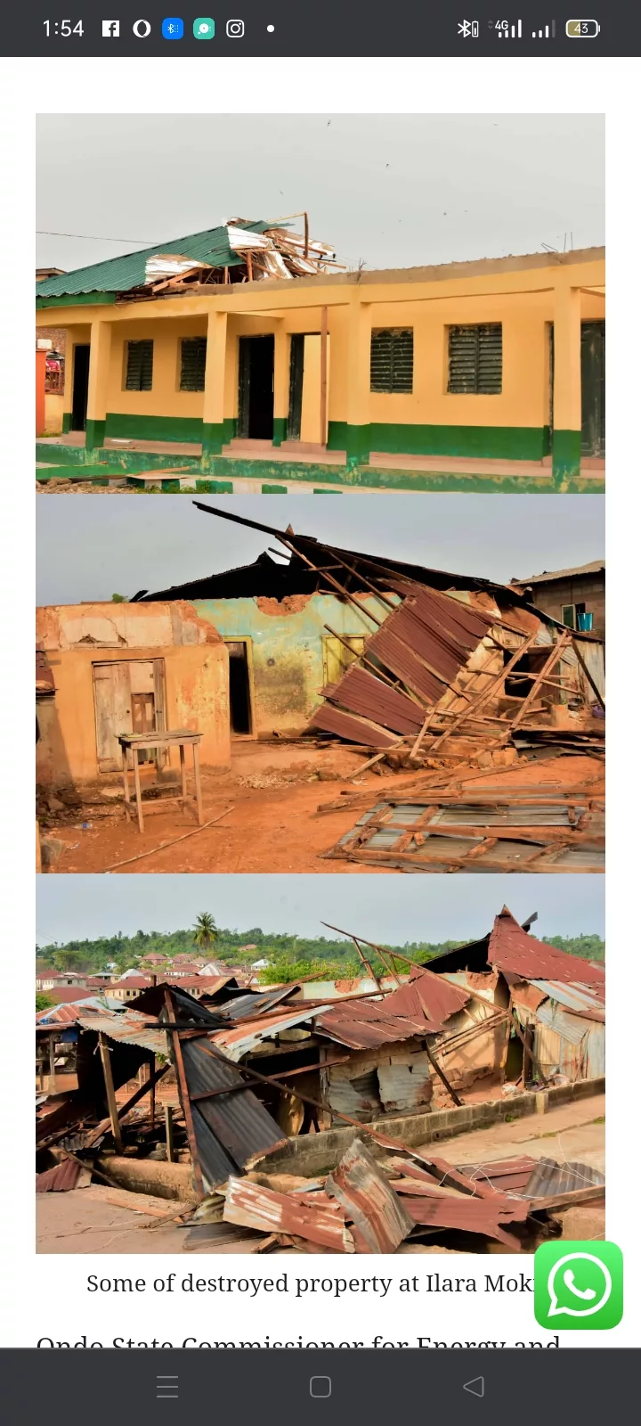 Rasaq Obe Sympathizes With Victims As Rainstorm Destroys 160 Houses, Renders 200 Homeless At Ilara-Mokin
