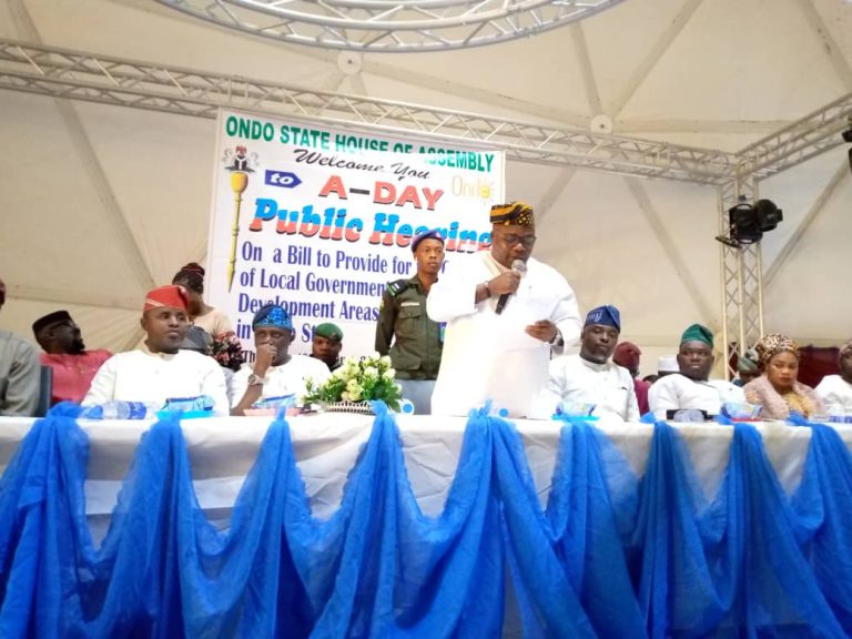 Public Hearing: Creation of new LCDAs will facilitate Development at the Grassroots- Ondo Assembly Public Hearing: Creation of new LCDAs will facilitate Development at the Grassroots- Ondo Assembly