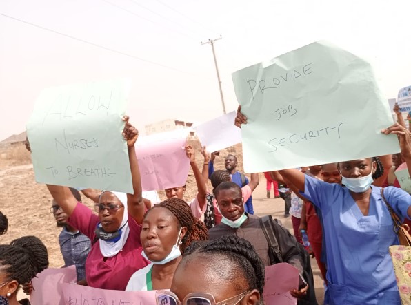 Nurses protest New Certificate Verification Guidelines
