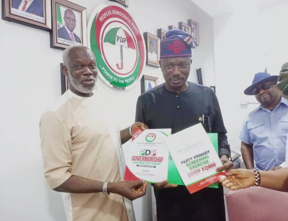 Ondo 2024: Akingboye Candidacy Receives Boost as He Picks PDP Nomination Form
